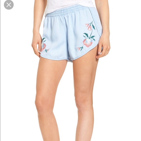 Rails Pants - NEW • Rails • Liam Floral Embroidered Shorts Med